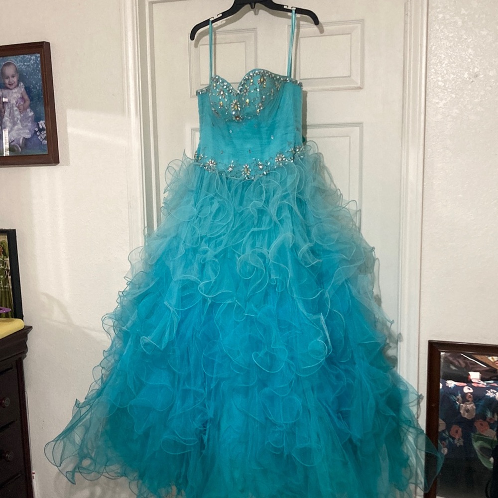 ASPEED Sweet 16 or Quincinera dress. Says size XS, but customized: M